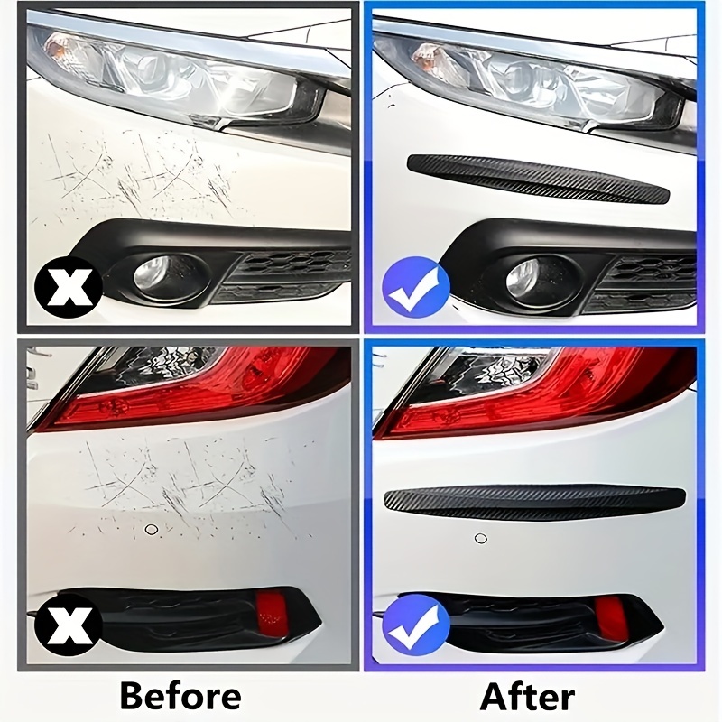 2pcs Car Bumper Protector Strip Guard Corner Anti Collision Styling Mouldings