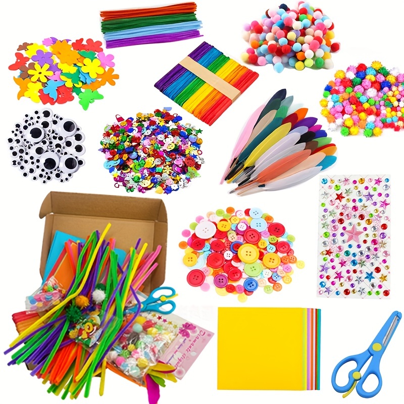 Kit de 243 piezas de arte y manualidades para niños en edad preescolar de 2  a 4 años, juego de 18 manualidades fáciles para niños de 3 a 5 años, juego