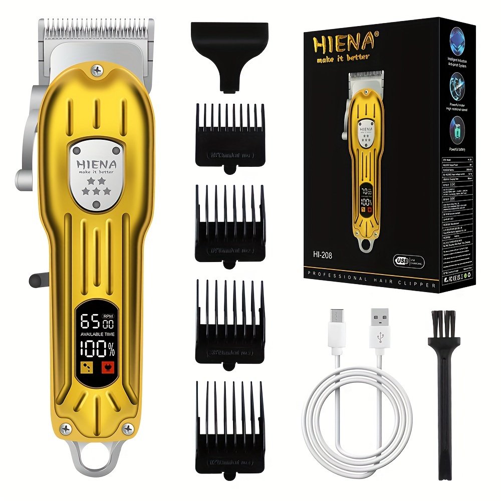 Rechargeable Barber Hair Clipper Kemei Km 1133 Transparent - Temu