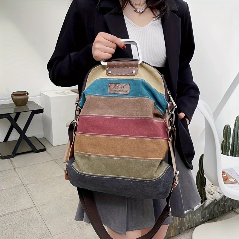 

Multi Functional Casual Double Backpack, Shoulder Portable Commuter Bag