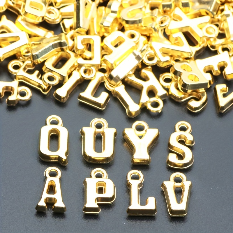 Letter Charms Jewelry Making, Gold Letter Charms Necklaces