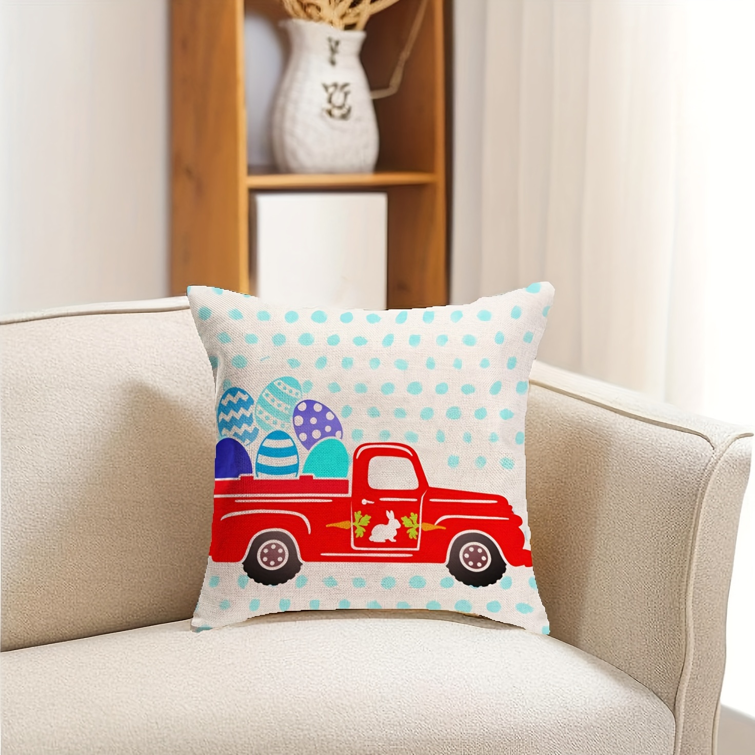 Farm Fresh Truck Throw Pillow