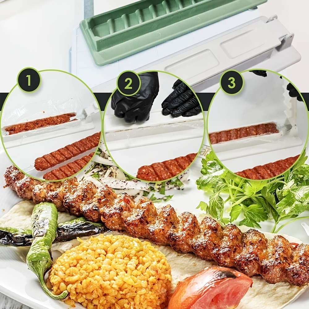 1pc Single Row Kebab Maker Pratico Riutilizzabile Spiedino Di Plastica Per  Barbecue Macchina Per Spiedini Di Carne BBQ Per Una Facile Preparazione