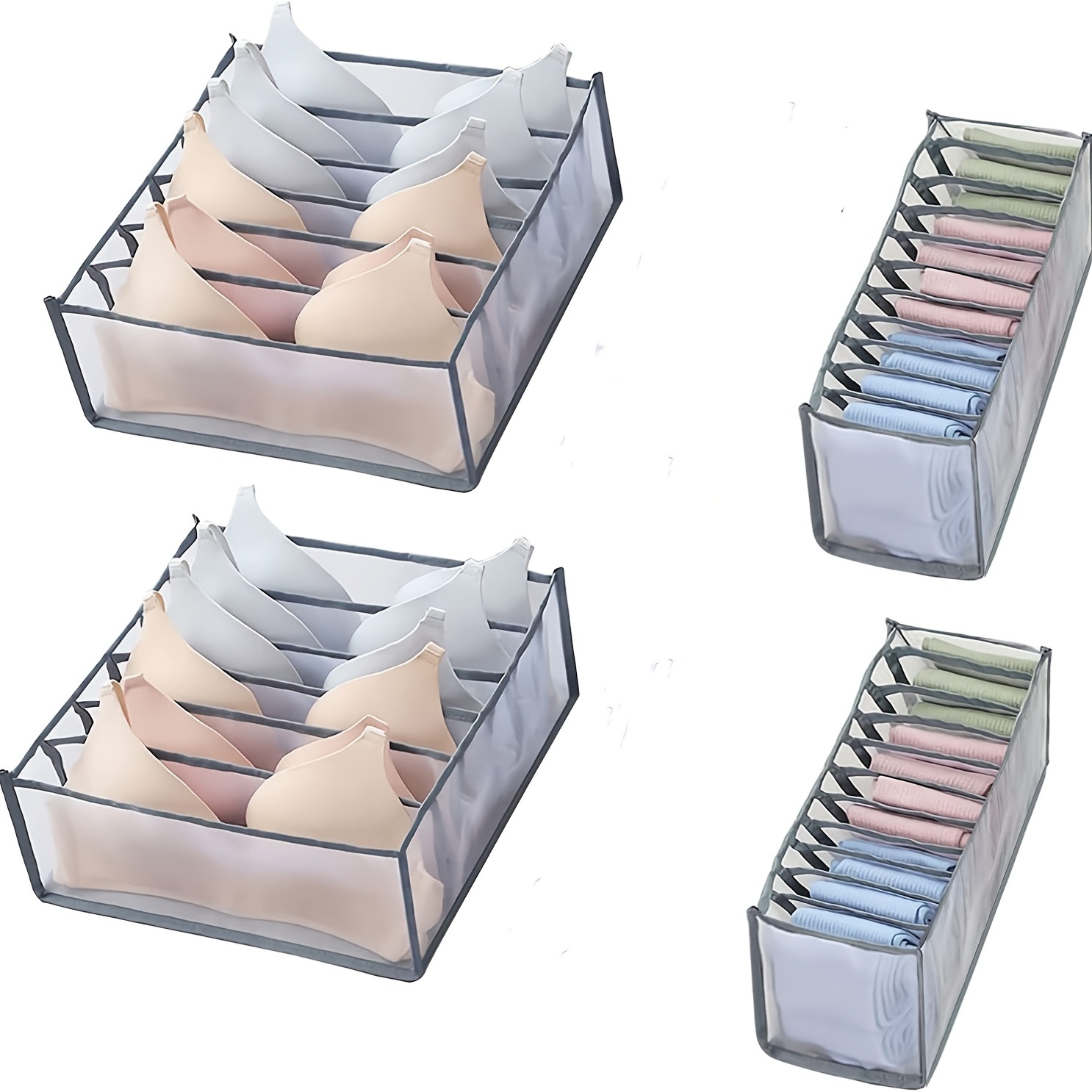 Underwear Drawer Organizer Foldable Closet Organizer Storage - Temu