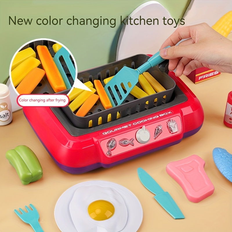 Simulation Kitchen Utensils Color Changing Oven Play House Toys