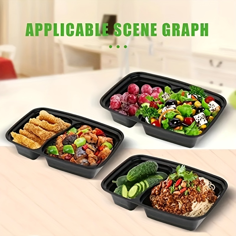 28 oz. Meal Prep Containers With Lids, 2 Compartment Lunch Containers,  Bento Boxes, Food Storage Containers