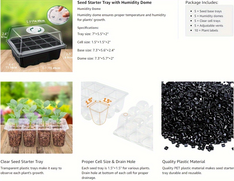 Seed Starter Tray Seedling Kits plant Starter Kit With - Temu