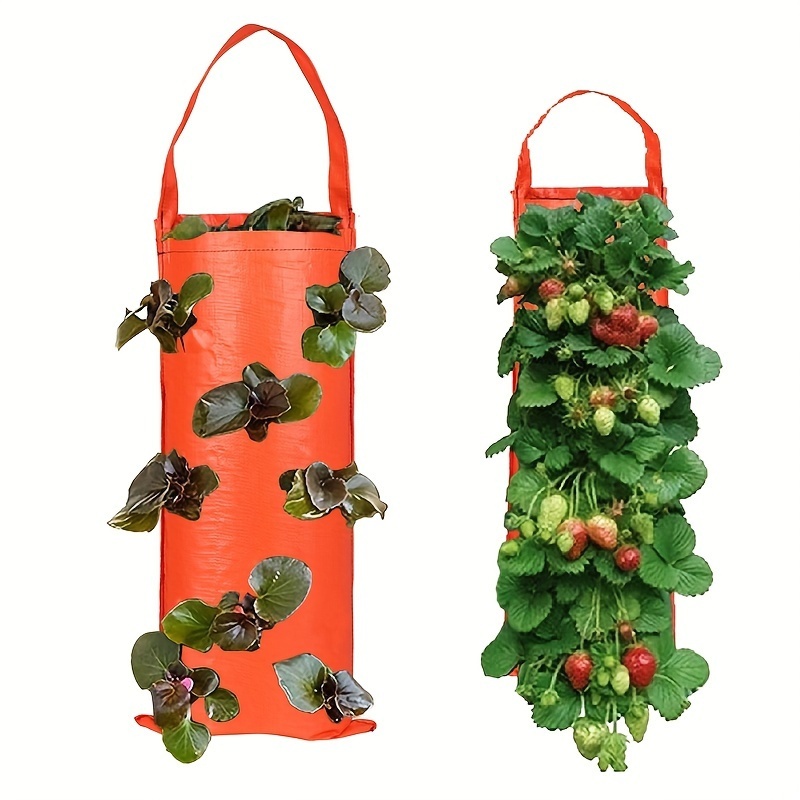 

Grow Delicious Strawberries With This 1pc Hanging Planting Bag - Perfect For Outdoor Yards!