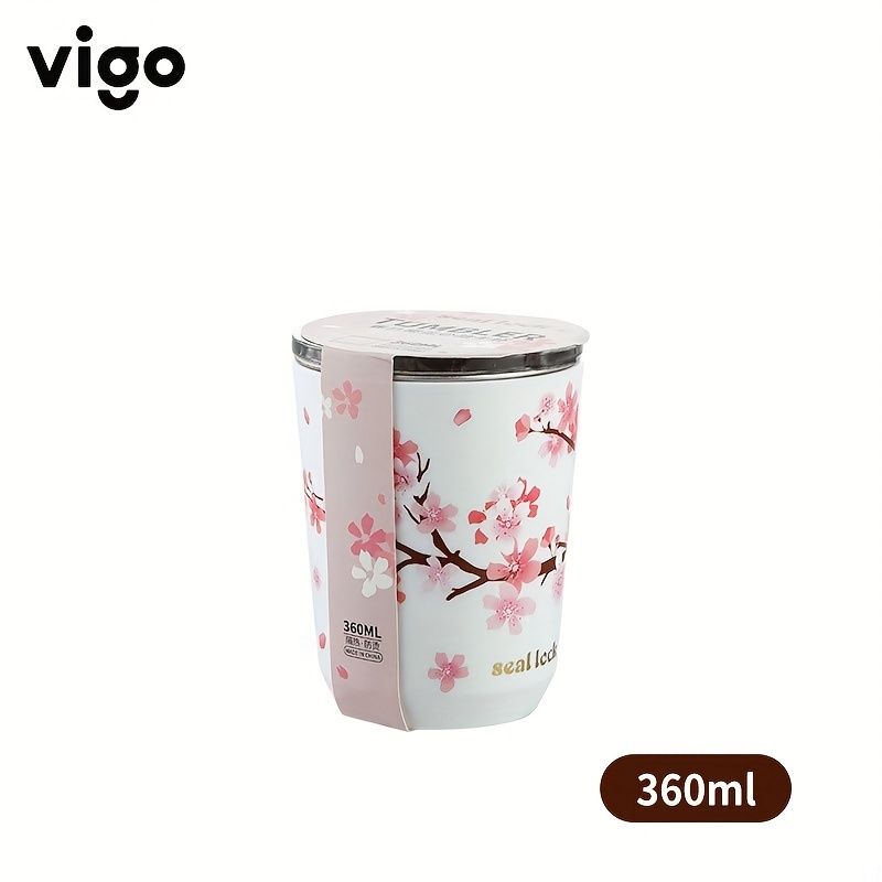 Vigo Coffee Mug With Lid And Straw Stainless Steel Coffee - Temu