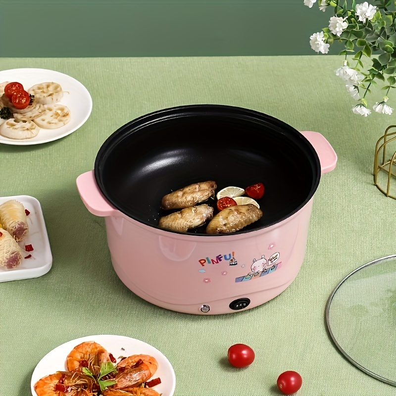 1pc, Electric Hot Pot, Multi-functional Electric Frying Pot, Integrated  Non-stick Frying Pan, Dormitory Plug-in, High-power Explosive Frying Pan,  Cook