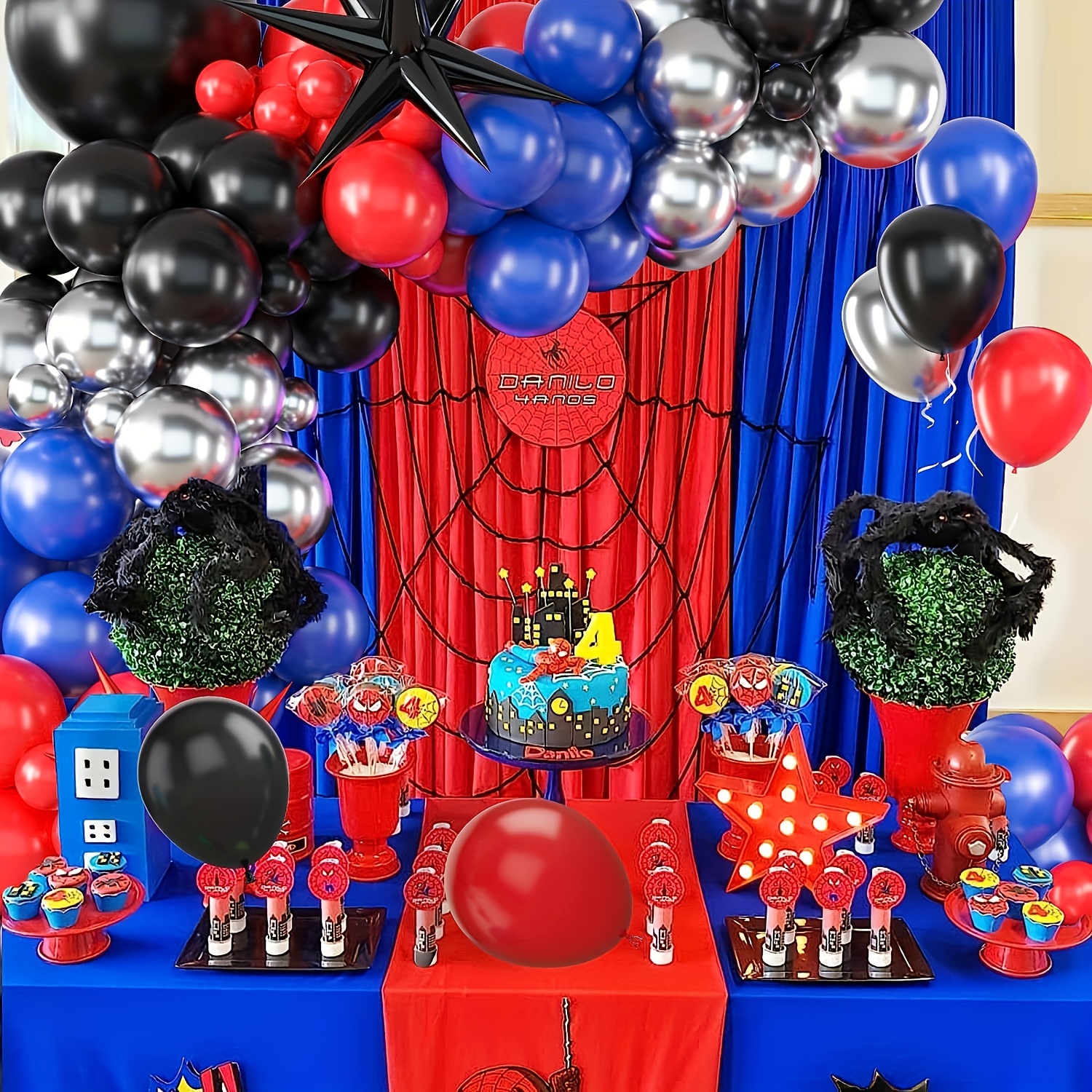4 Ideas de Decoracion con Globos para Fiesta de Spider Man 