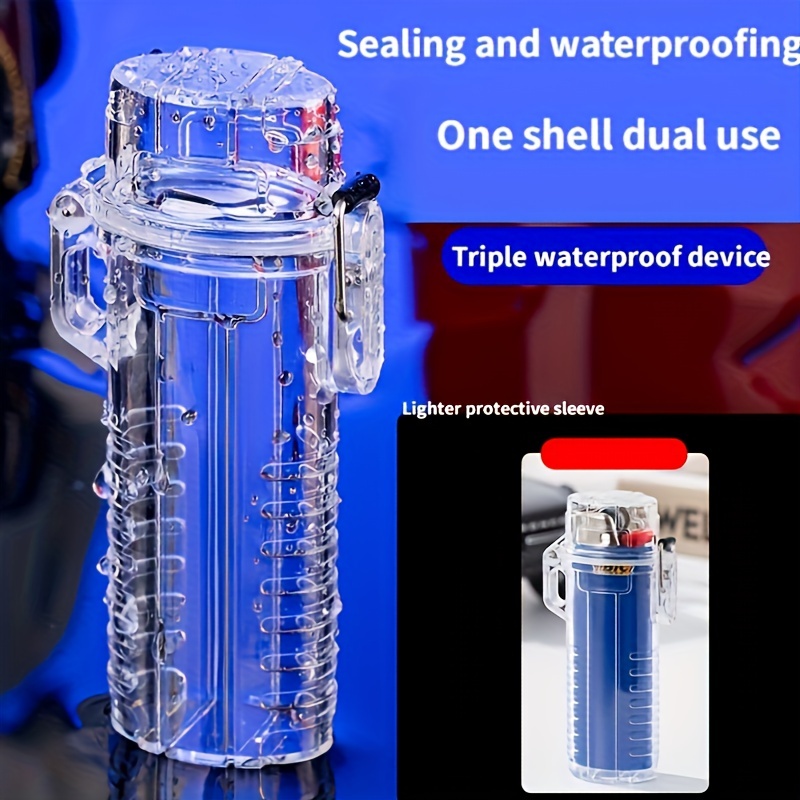 Outdoor Waterproof Plastic Transparent Lighter Case for BIC j3