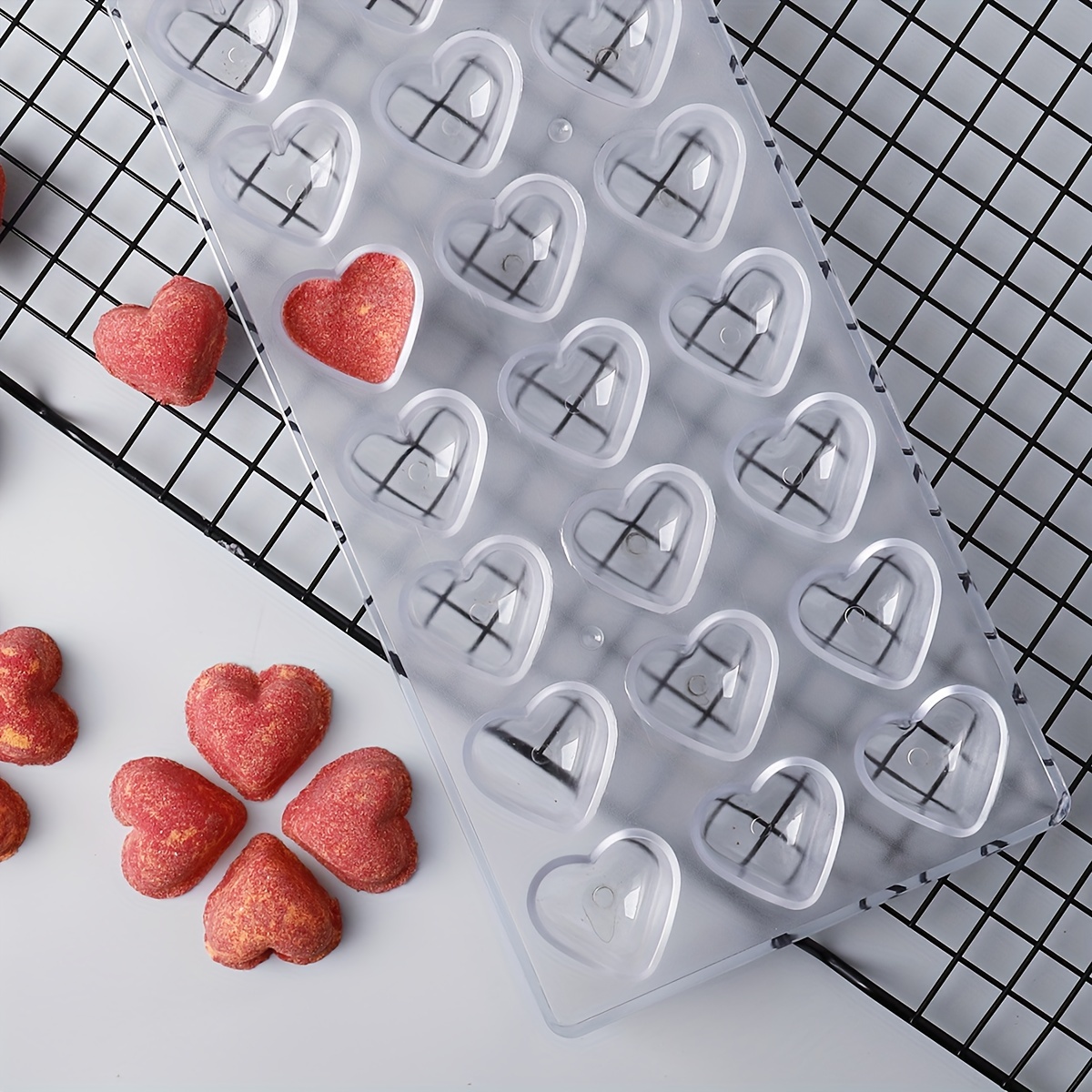 Heart-shaped Chocolate Molds Silicone Food Grade Non-stick Cake Baking  Design Candy Mold SILICON 3D Mold Kitchen Gadget DIY Mold
