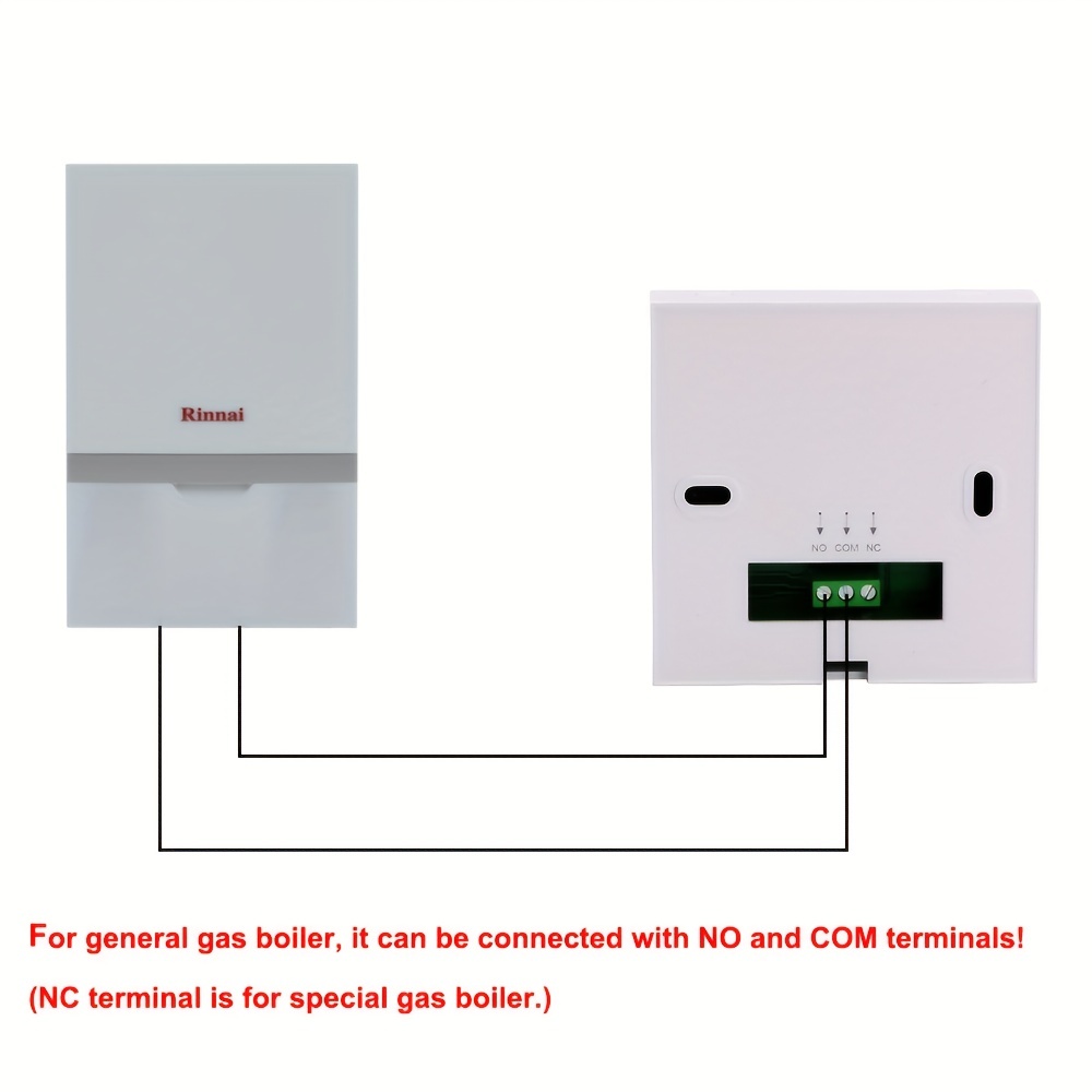 Acquista Regolatore di temperatura di riscaldamento programmabile per  caldaia a gas Controllo manuale alimentato da batterie Termostato con  blocco bambini