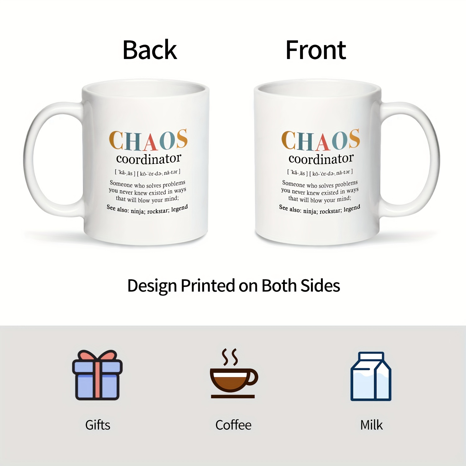 Chaos Coordinator Mug Portable Coffee Mugs Boss Lady Gifts - Temu
