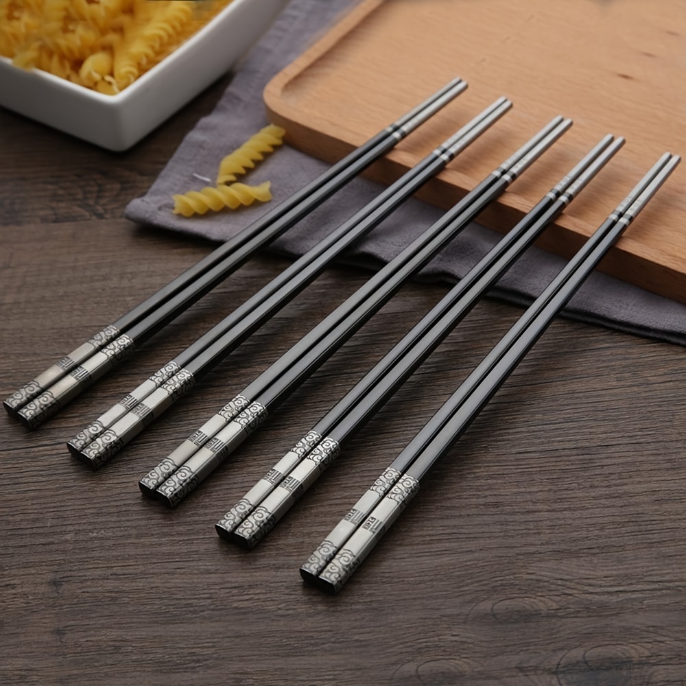 Luxurious Laser Engraved 304 Stainless Steel Chopsticks - Perfect For  Japanese, Chinese, And Korean Cuisine! - Temu