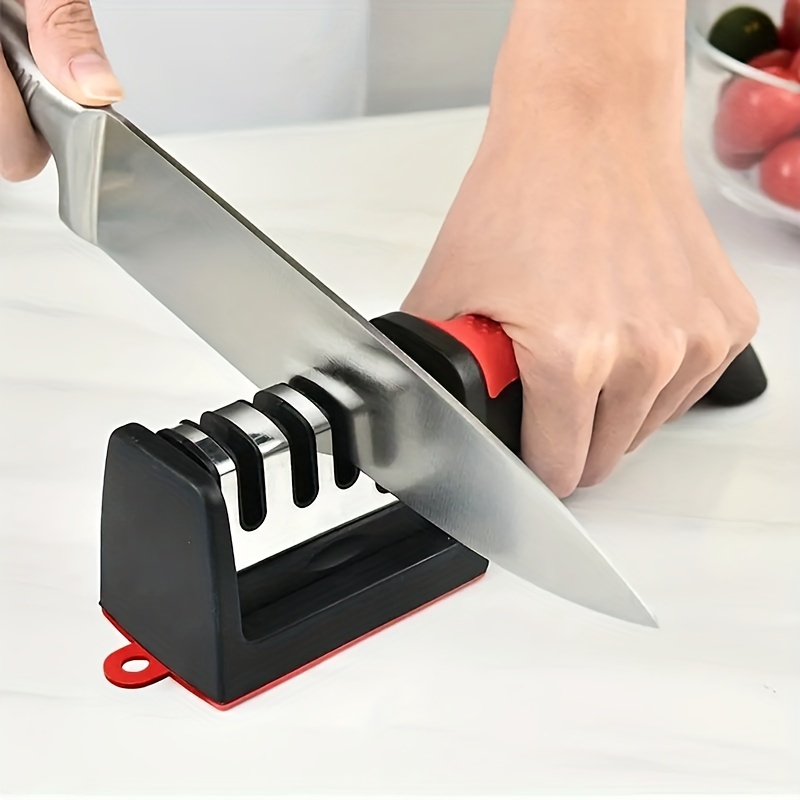 Latest Kitchen Knife Sharpener,2023 Best Upgraded 3-Stage Blade
