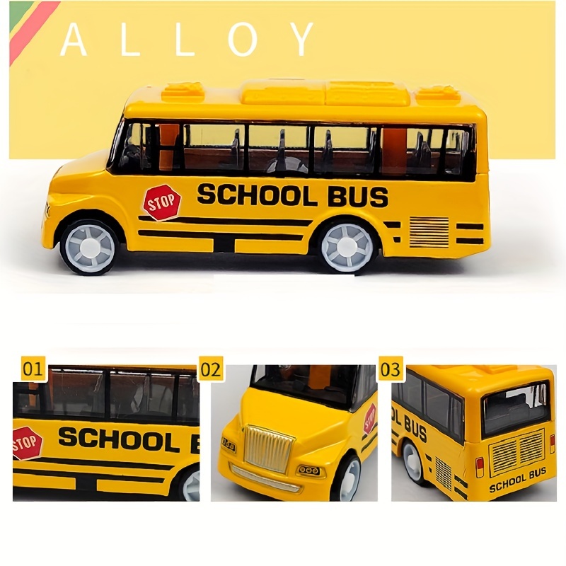 Herwey Voiture de bus jouet, bus éducatif, jouet éducatif de voiture de  lumière de musique de bus de ville électronique pour enfants Modèle de  trafic à inertie pour enfants 