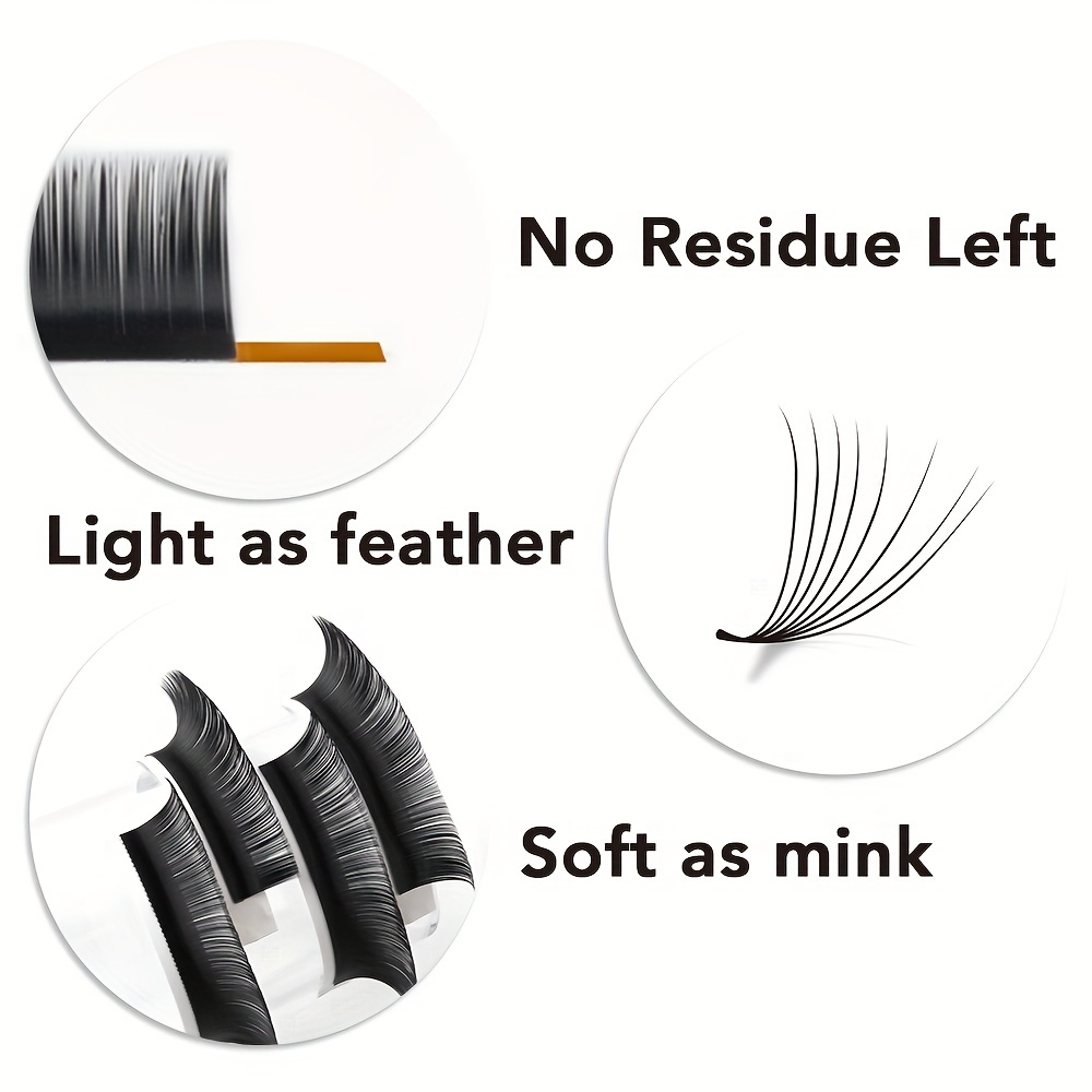 10 DD 15mm Eyelash Extension Classic False Lashes DIY At Home