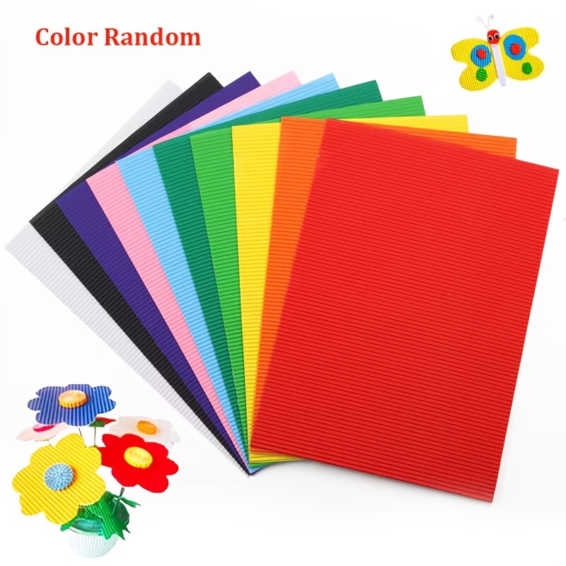Colored Corrugated Cardboard Sheets For Crafts Art Projects - Temu