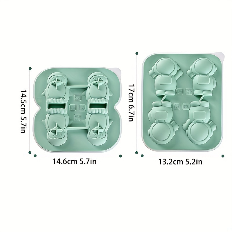 1pc Green Color Cute Bear Ice Cube Mold Silicone 3D Fun Shape Ice Cube Tray  with Clear Funnel Type Lid Easy Release Large Ice Cube Molds for Drinks  Cocktails Ice Coffee Whiskey