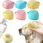 Make Pet Bathing Easier With This Silicone Shower Brush - Perfect For Dog & Cat Massage & Cleaning!