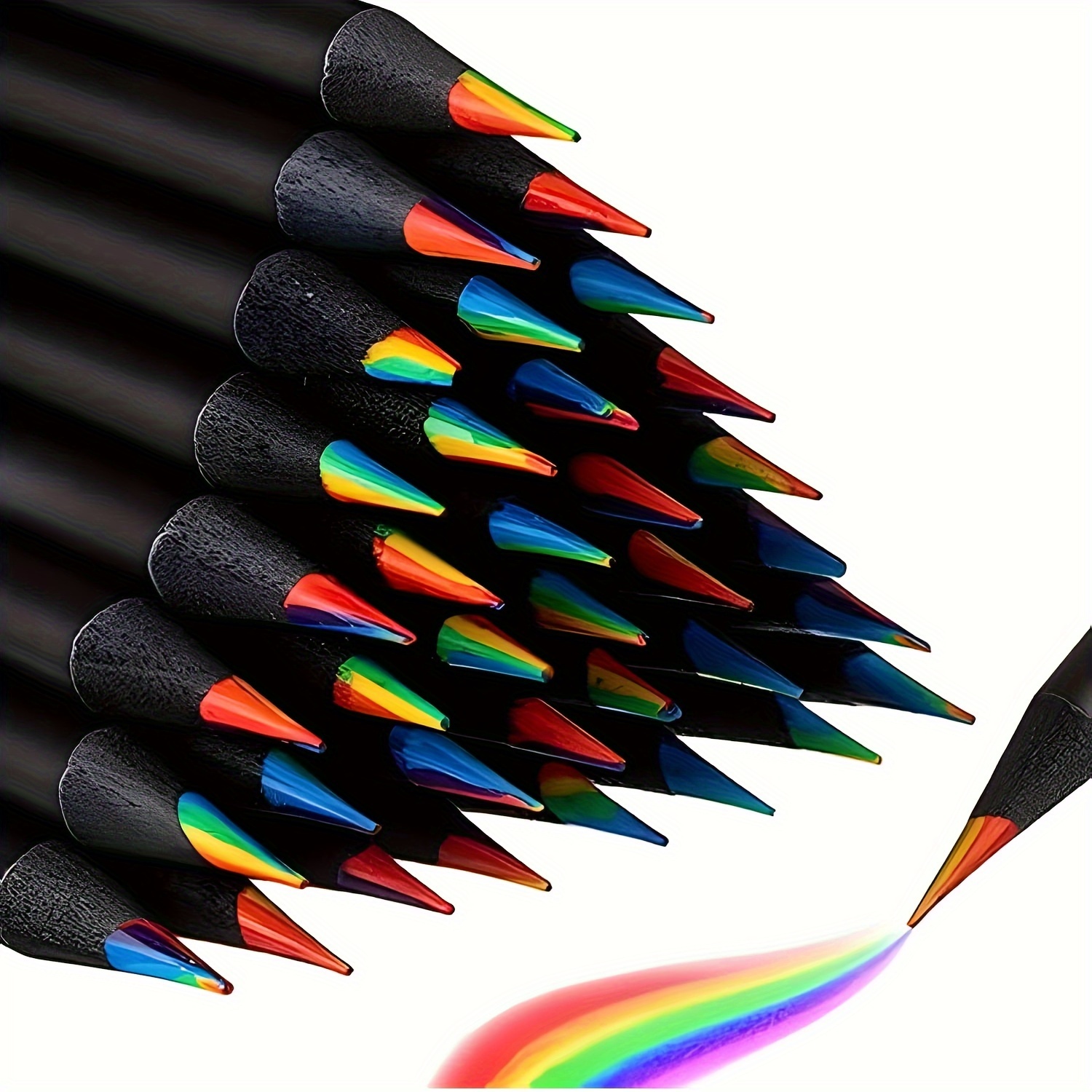 Lápices de colores triángulo concéntrico de cuatro colores para niños  Dibujo Lápices de colores 10