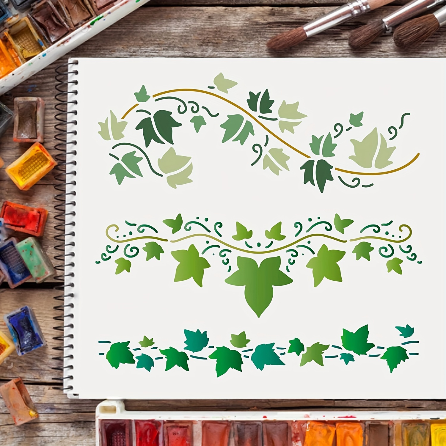 Ivy Stencil Classic Wall Border Leaf Stencils for Painting Reusable Vine  Stencil DIY Craft Leaf Drawing Stencil for Painting on Wood Paper Fabric