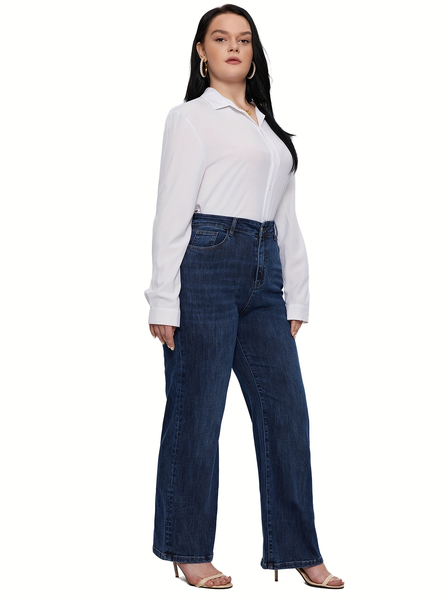 Plus size 5XL High Waist Women s Jeans Spring New Streetwear Straight Long Pants newest