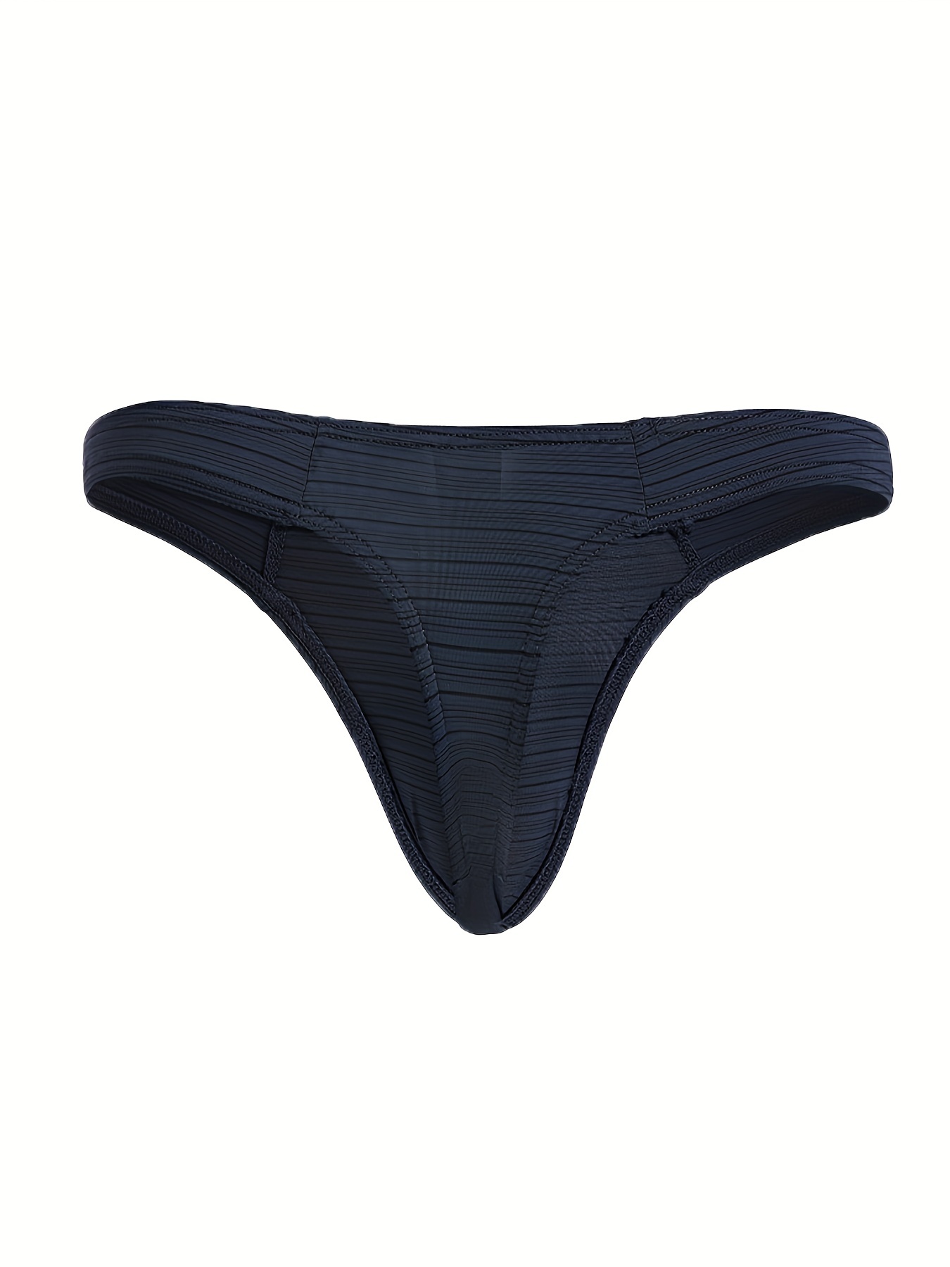 Men's Thongs Fitness Letter Thin Panties Ice Silk Low Waist G-String  Underwear ♡