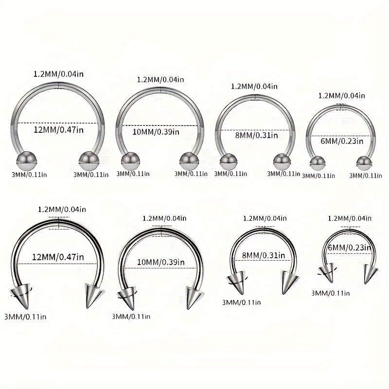 8mm on sale horseshoe ring