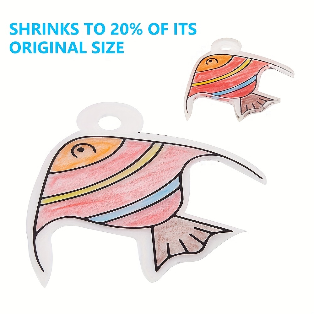 Shrink Plastic Sheet Kit for Shrinky Dink, chfine 175 Pcs Heat Shrinky Art Crafts Set, Include 20pcs Blank Shrink Art Film Paper and 155 Accessories