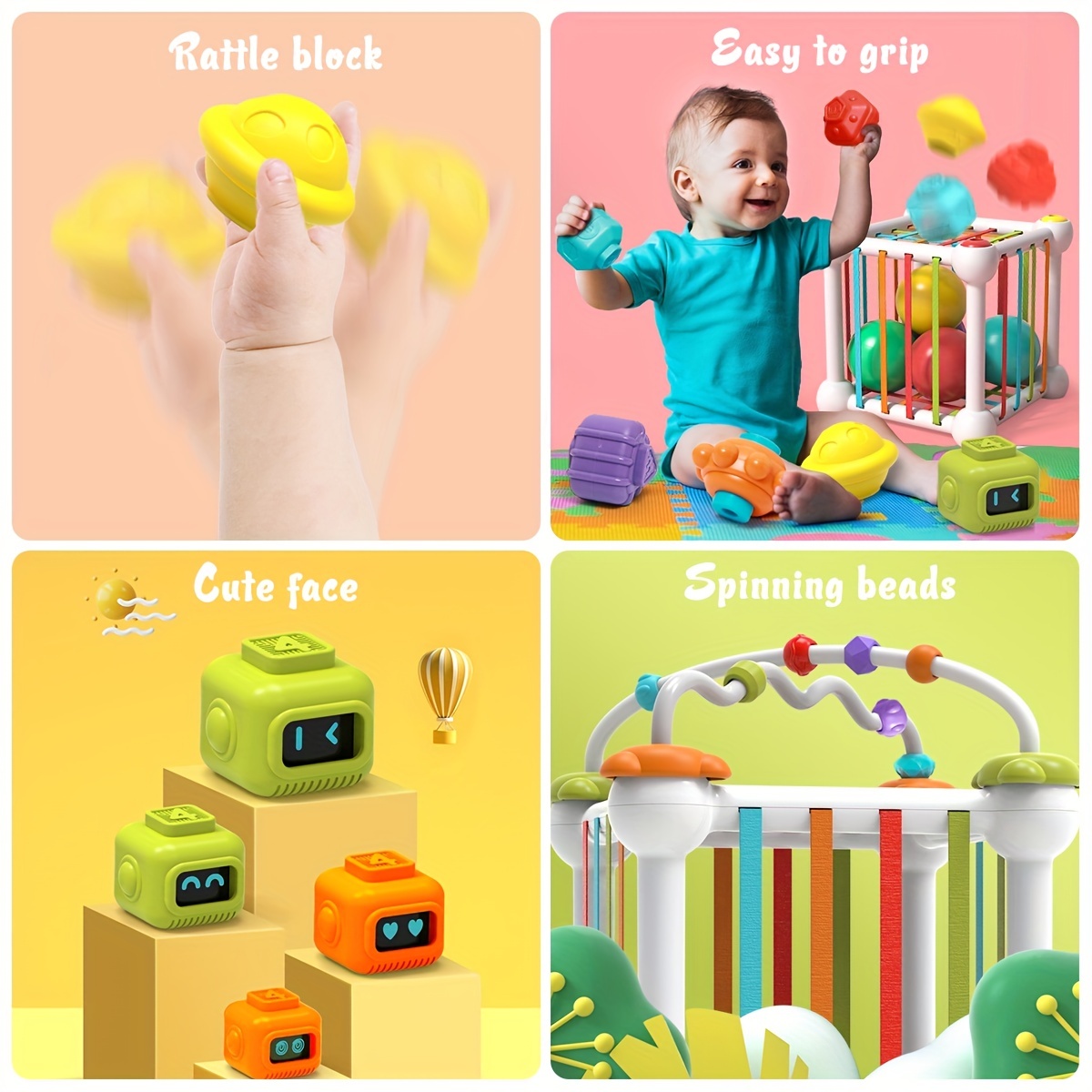 Bébé Jouets 6 À 12 Mois - Sensoriel montessori Jouets Pour 1 Vieux