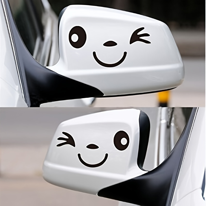 2pcs Nette Karikatur glückliches Gesicht auto aufkleber Auto - Temu Austria