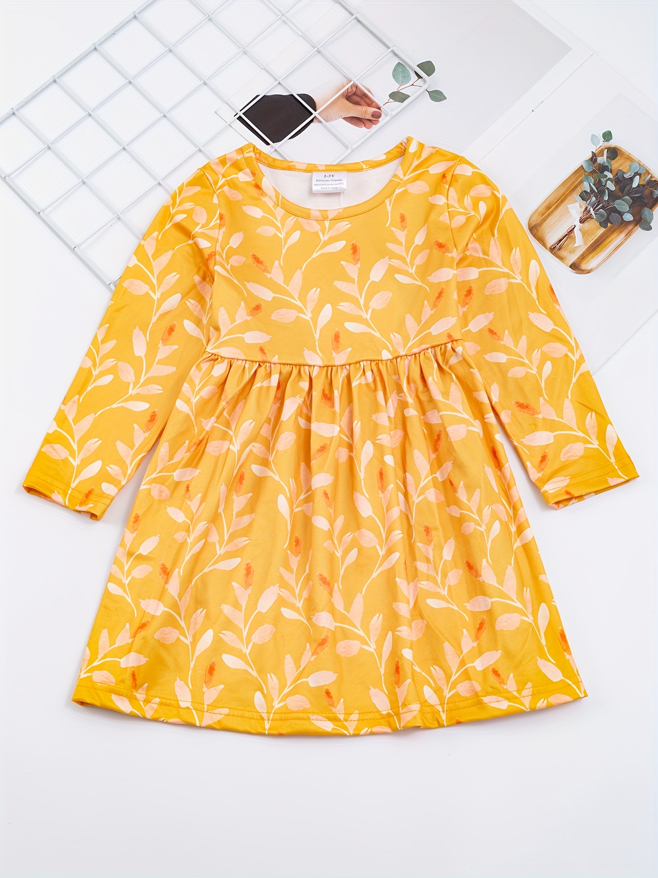 Fall Baby Girl Clothes Toddler Sunflower Dress Toddler Girls Short