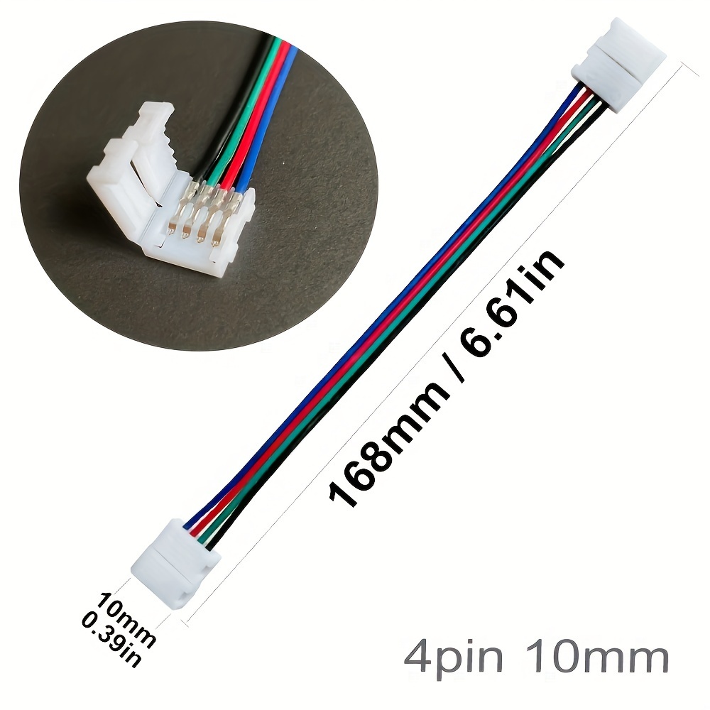2/3/4/5 Pin Led Strip Lights Connector 3528 5050 5630 Rgb - Temu