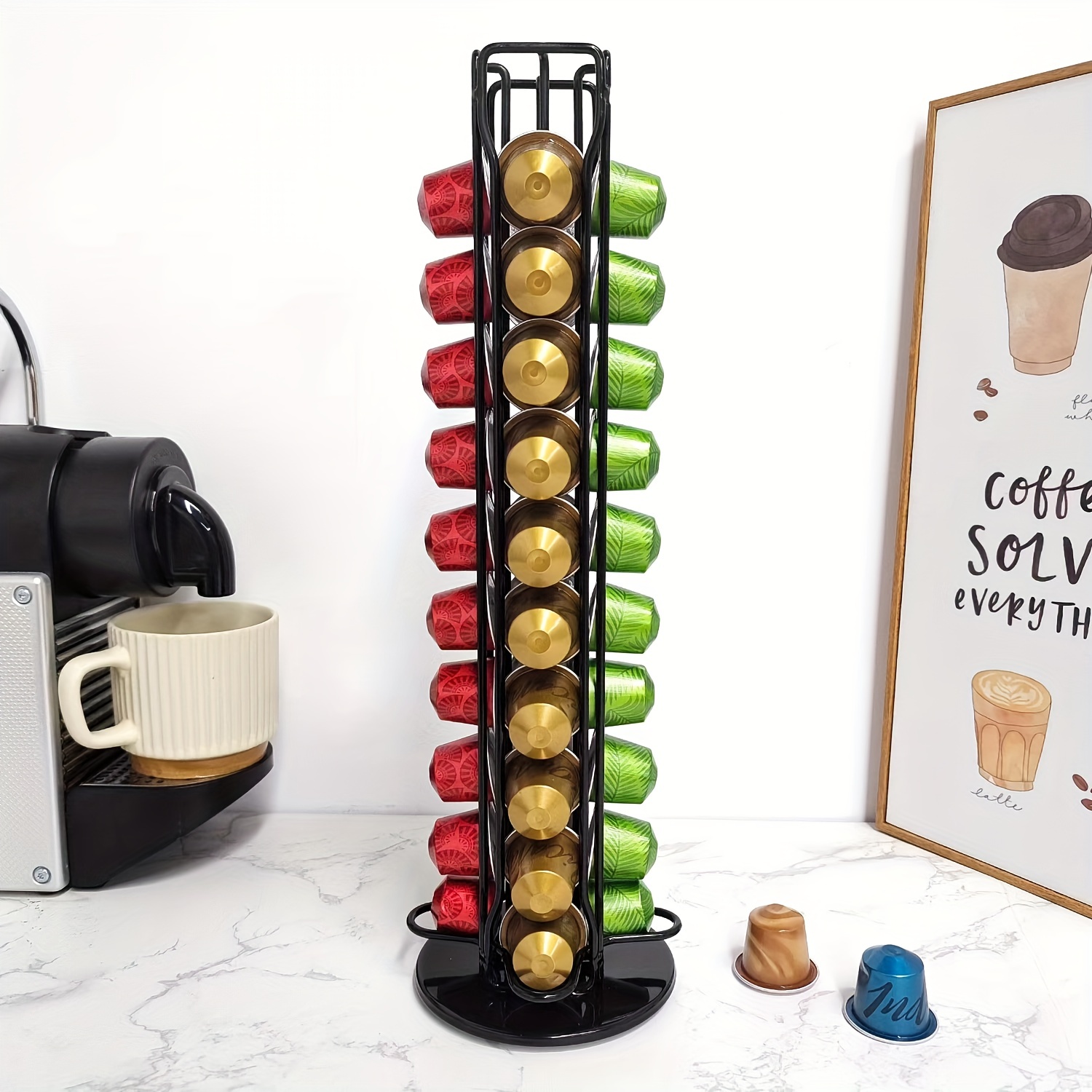 Porte-capsules de café de Nespresso, présentoir rotatif, support