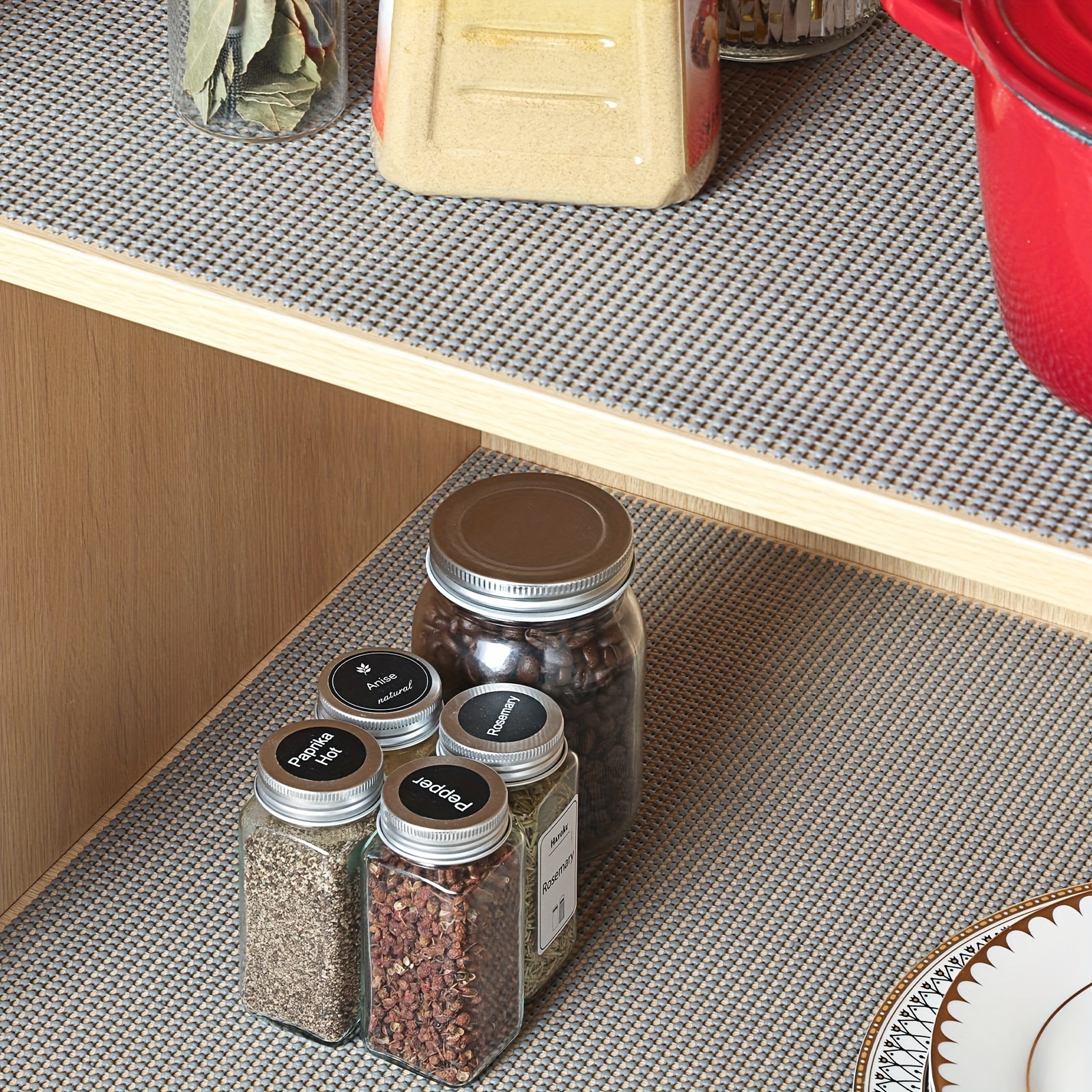 Non-slip Shelf Liner - Durable, Adjustable, And Free-cutting For