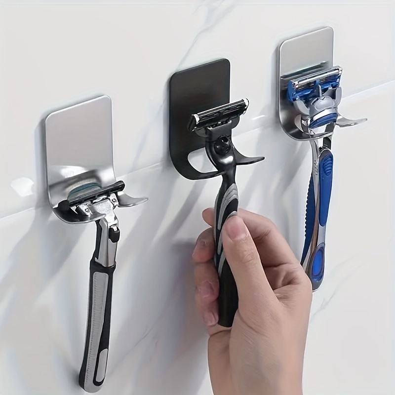 Bathroom Storage Punch Free Razor Holder Storage Hook Wall - Temu