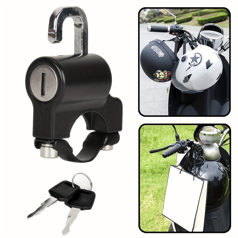 Anti-Theft Bicycle Helmet Lock Motorcycle Helmet Security Lock With 2 Keys And Installation Tool