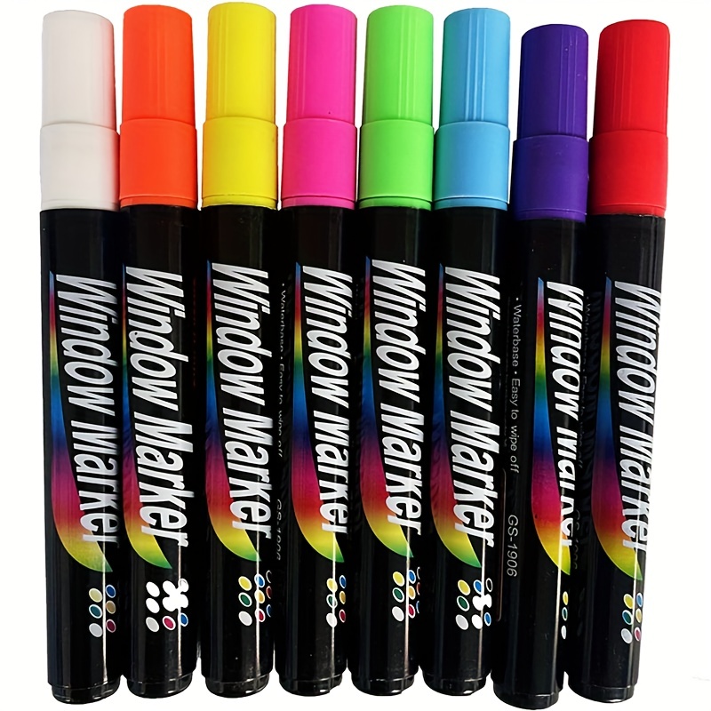Liquid Chalk Markers - 8 Vibrant colors, Erasable - Miscellaneous