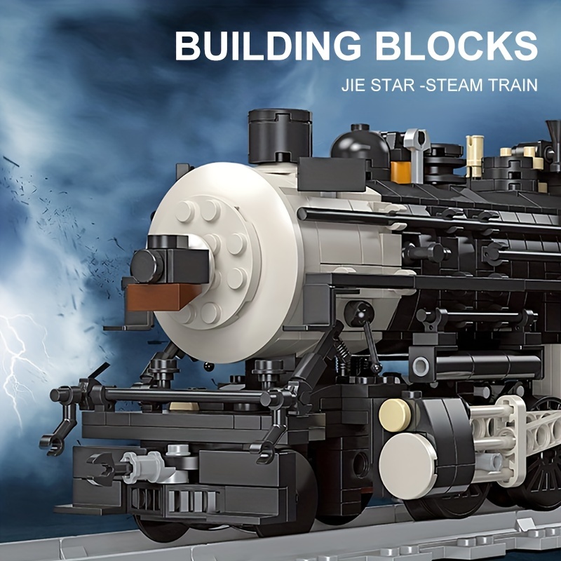 GULO-Ensemble de blocs de construction de train à vapeur pour enfants,  briques techniques, modèle de rail, bricolage, cadeau, garçon, enfants,  ville, BigBoy