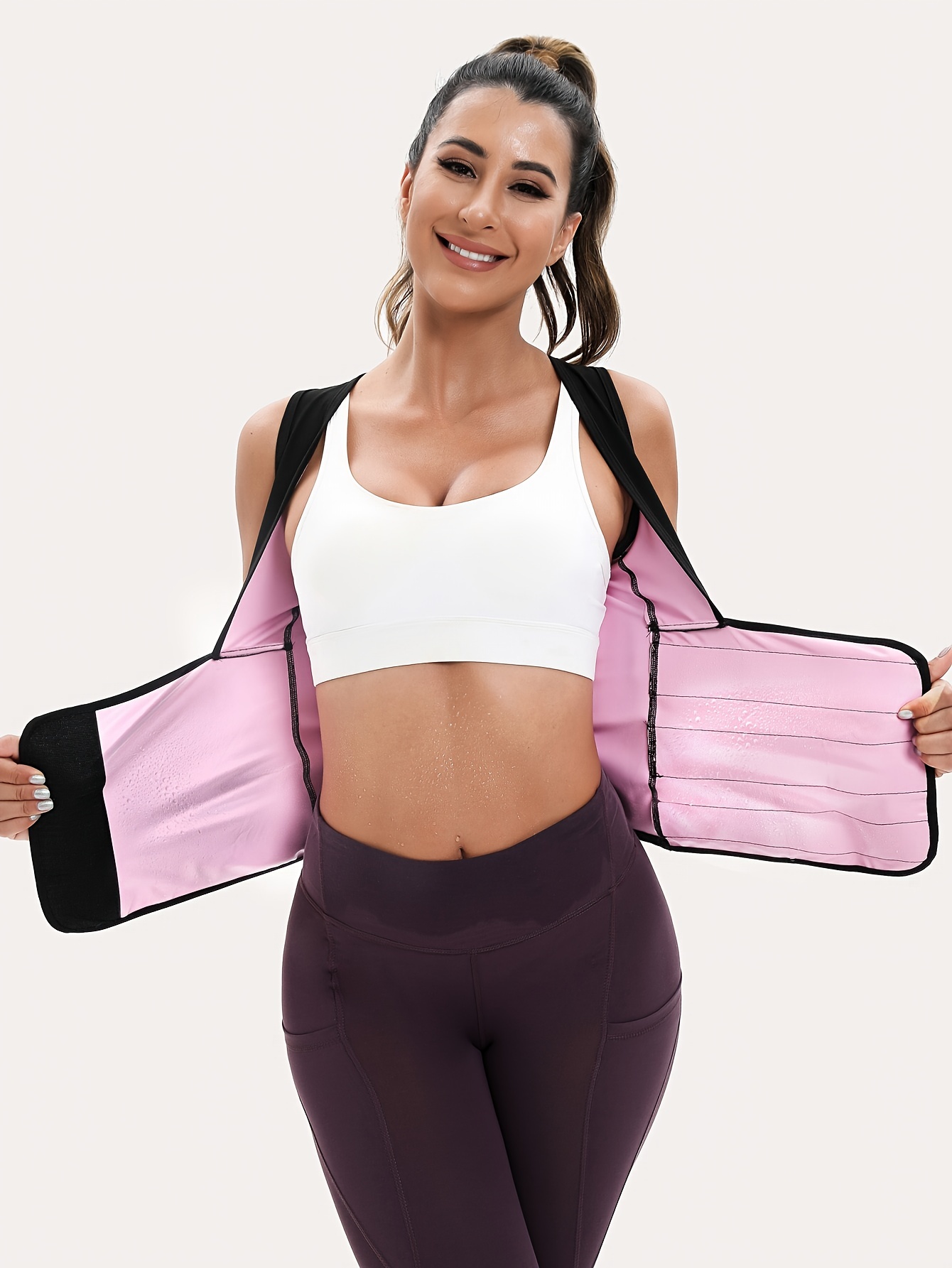Plus Size Women Hook & Loop Adjustable Fitness Gym Yoga Bra Vest