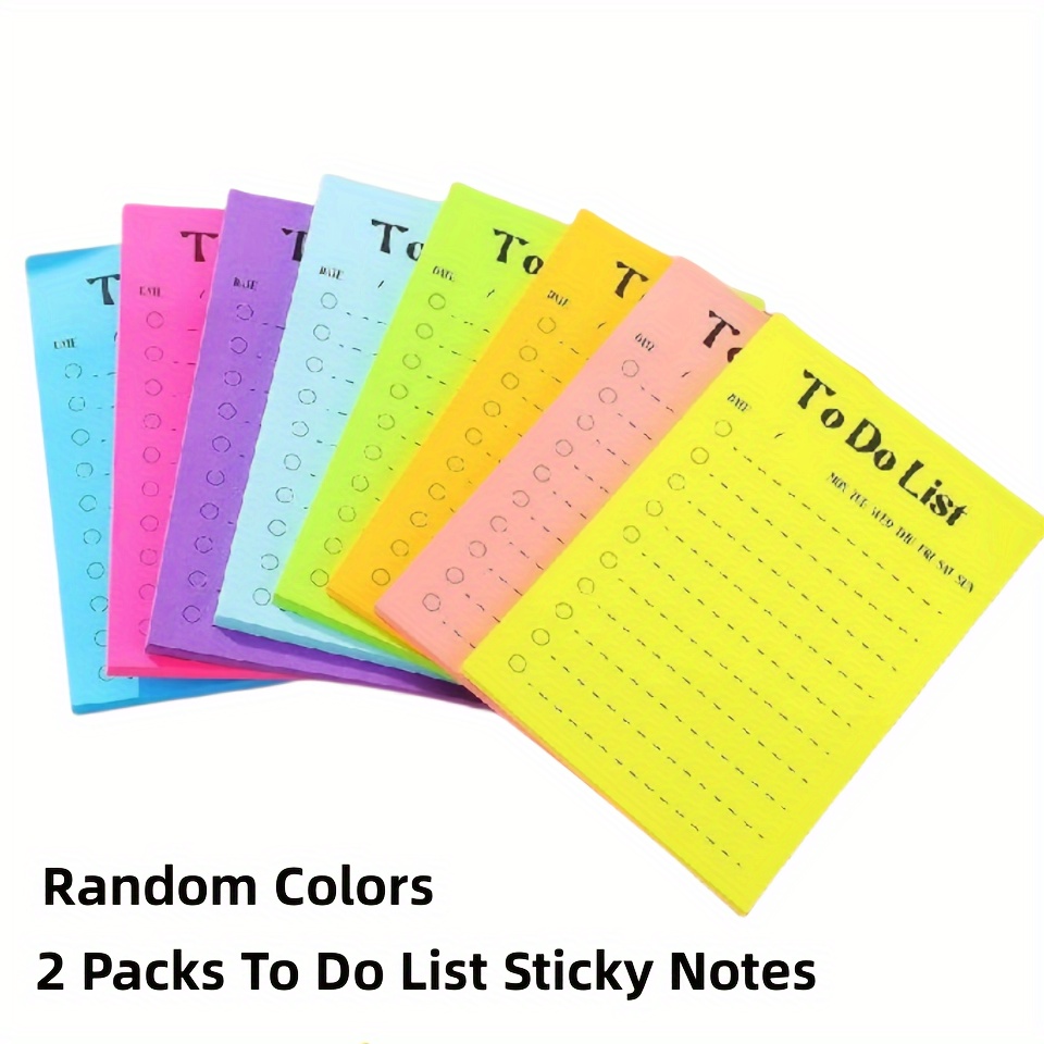 To Do List Sticky Notes (colors Optional, /pad) Sticky Pads Memo Sticky  Notes To Do Lined Sticky Note Pads, Back To School, School Supplies,  School, Aesthetic School Supplies, Stationary - Temu