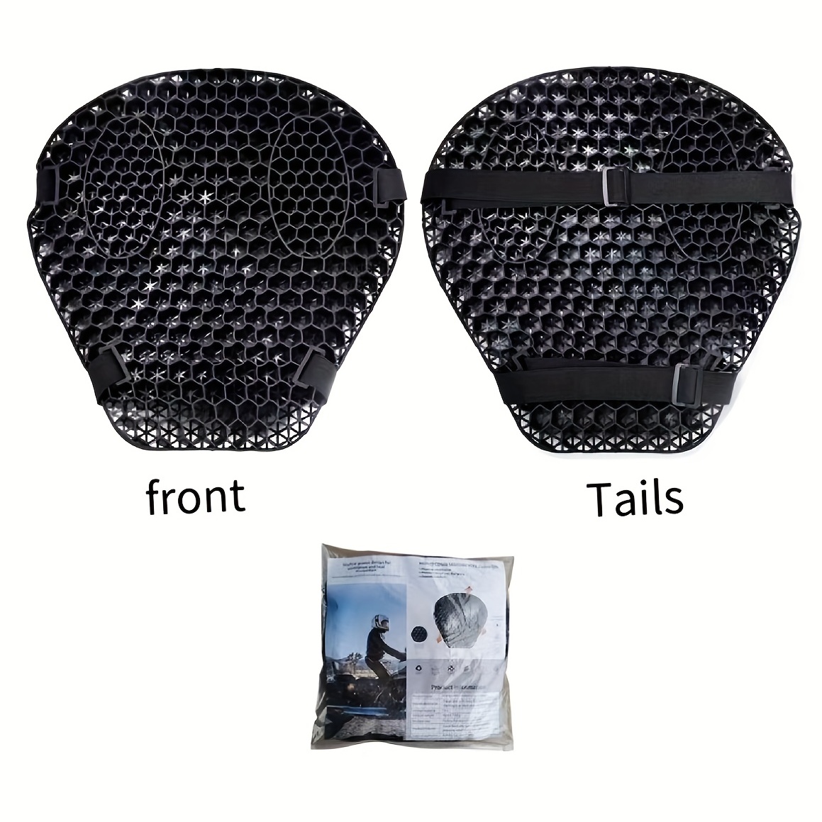 Universal Motorcycle Seat Cushion Newest Jelly Gel Material 3D Honeycomb  Shock Absorbing Seat Pad with Motorcycle Seat Cover