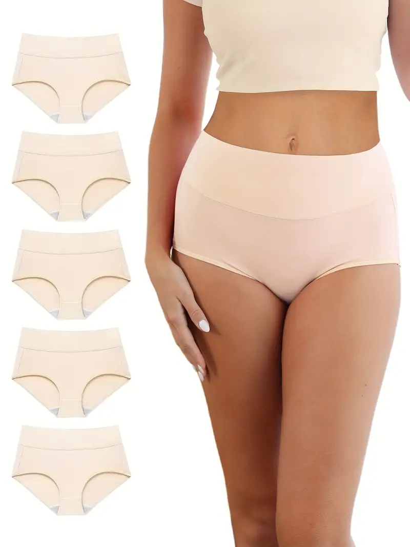 Women's No Show Panty Set Seamless Underwear Briefs Beige - Temu
