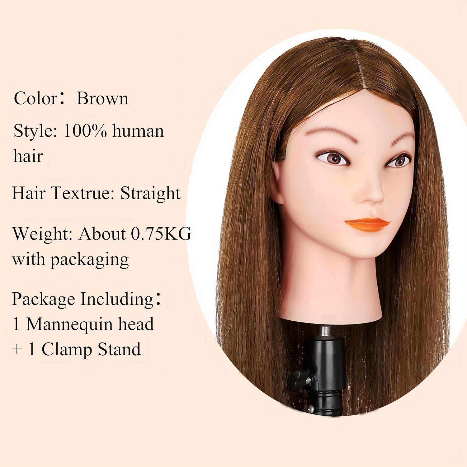 100% Human Hair Mannequin Head With Stand For - Temu Canada