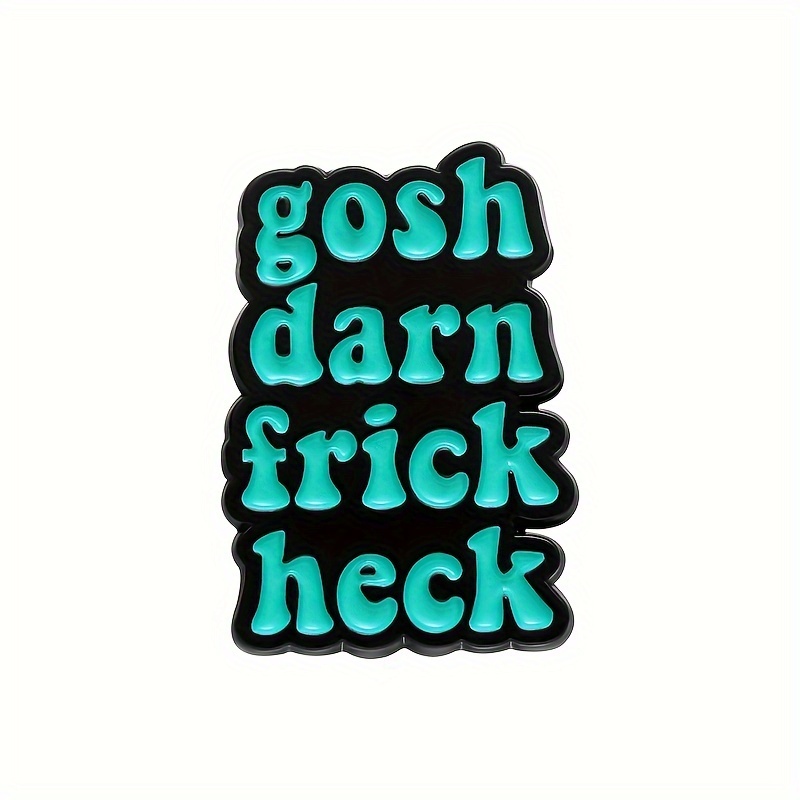 Creative English Short Sentences Brooch For Men, Backpack Badge Temu