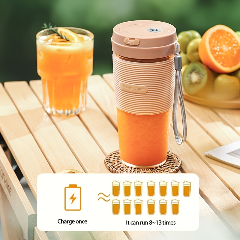 1 Piece Wireless Portable Blender, USB Rechargeable Mini Juice Blender  Suitable For Juice Shakes And Smoothies, Juice, Milk, Fruit And Vegetable  Mini Juicing Cups