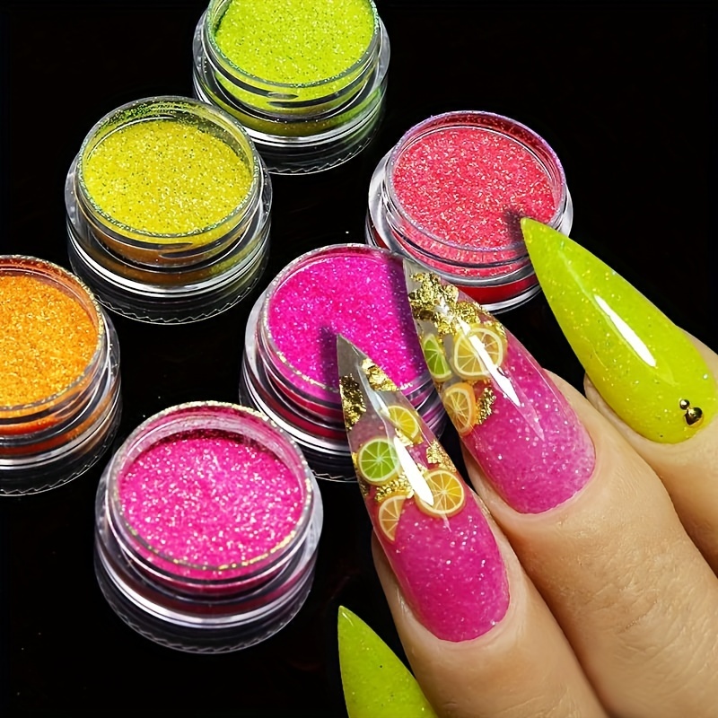 12 Grid Chrome Nail Powder, Mirror Effect Nail Powder Pigment,High Gloss  Glitter Nail Art,Nail Powder For Manicure Decorations